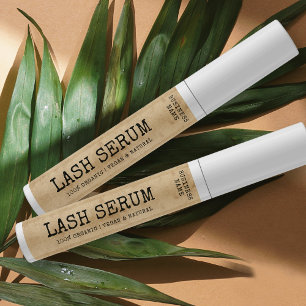 Étiquettes Sérum Vintage Rustique Lash Mascara Tube Wrapper