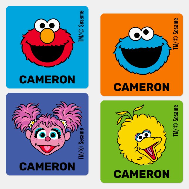 Étiquettes Sesame Street Enfants personnalisés (Groupe)