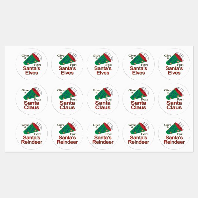 Étiquettes Shout Out pour Père Noël, Elfes & Reindeer (Feuille)