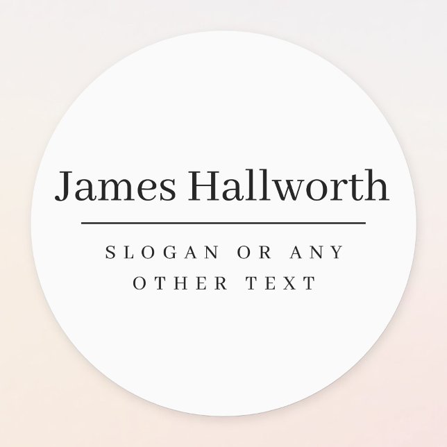 Étiquettes Simple et moderne Noir & Blanc étanche (Créateur téléchargé)