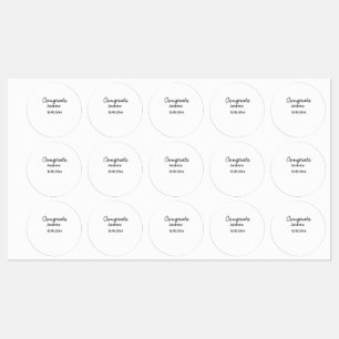 Étiquettes Simple minima félicitations ajouter nom date année