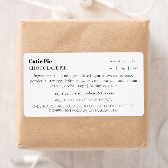 Étiquettes simples en droit du chalet (En situation)