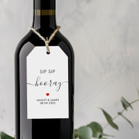 Étiquettes Sip Sip Hourra, Étiquette de cadeau de