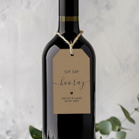 Étiquettes Sip Sip Hourra, Étiquette de cadeau de