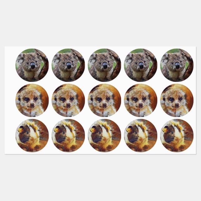 Étiquettes Smartmix Animaux 1220 (Feuille)