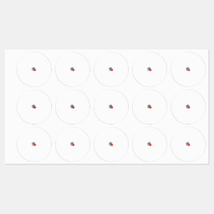Étiquettes Symbole du coeur rouge créé avec des lignes lisses