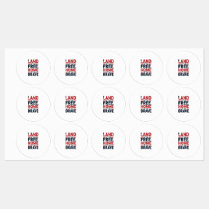 Étiquettes Terre des Libres Accueil du Brave USA Shirt