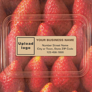 Étiquettes Textes minimaux d'affaires sur rectangle Brown cla