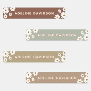 Étiquettes Thème Couleur de la Terre étanche Nom des enfants