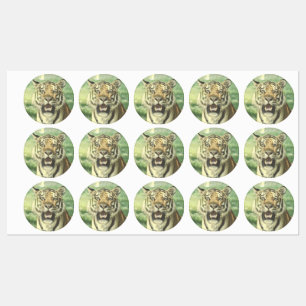 Étiquettes tigre métallique