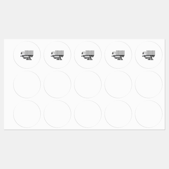 ÉTIQUETTES TOYOTA POUR TOUS (Feuille)