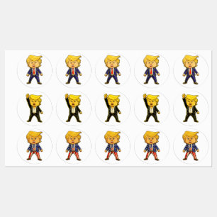 Étiquettes Trump heureux, Trump drôle, Mème drôle Chibi dessi