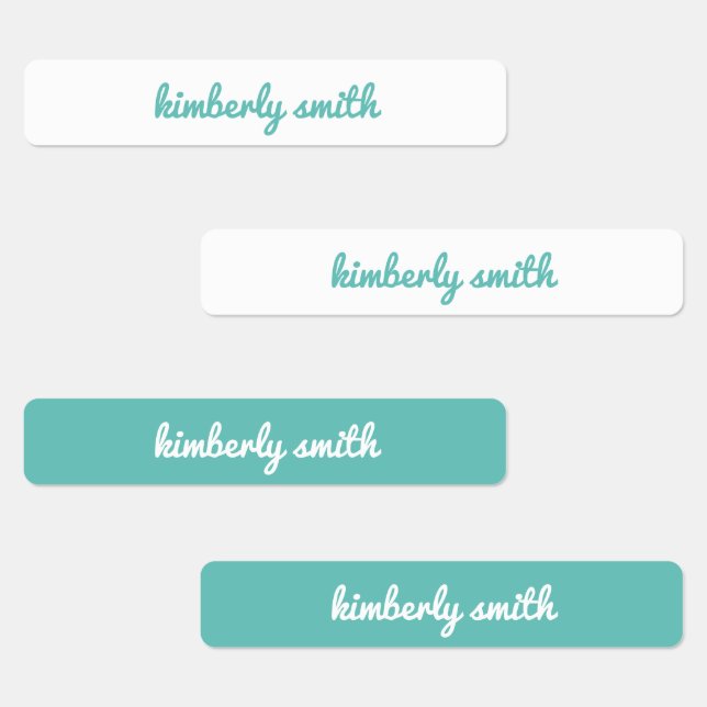 Étiquettes turquoise du nom de l'école (Groupe)