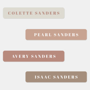 Étiquettes Type simple Boho Kids Nom étanche