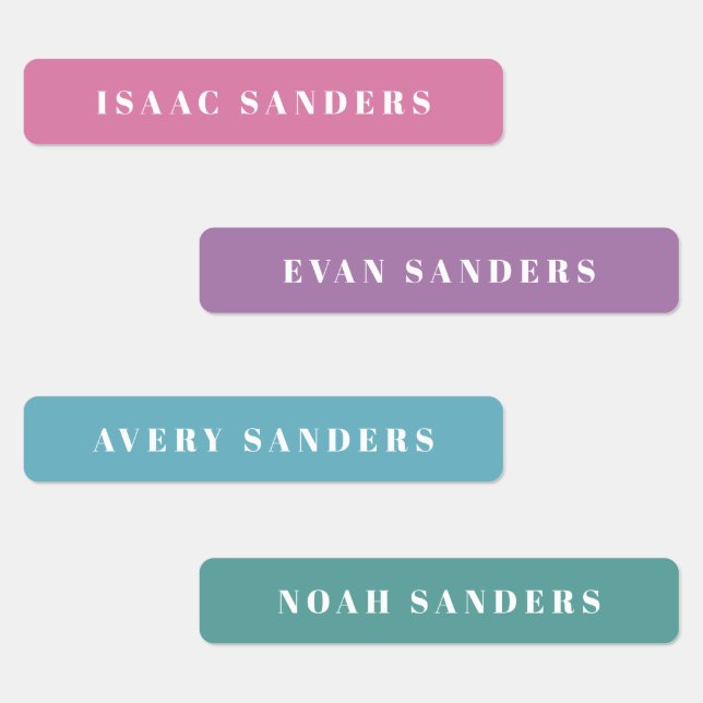Étiquettes Typographie simple Girls Nom étanche (Groupe)