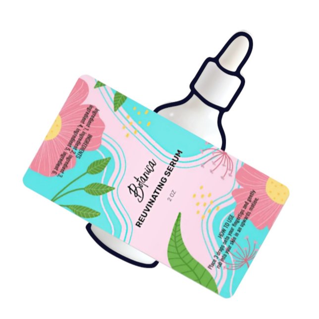 Étiquettes Vector Pink Serum Dropper Botter (Créateur téléchargé)