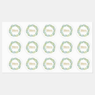 Étiquettes verdoyants Botaniques imperméables