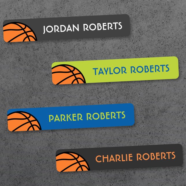 Étiquettes Vêtements de sport de basket-ball (Basketball sports custom name fabric clothing labels)
