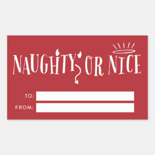 Étiquettes vilaines ou Nice de cadeau de Noël