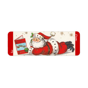 Étiquettes vintages de Noël de Père Noël