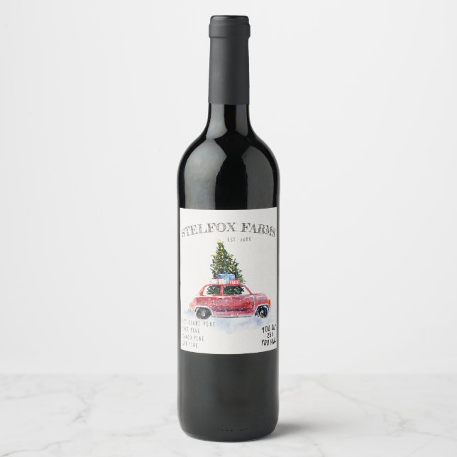 Étiquettes vintages des vins de ferme (Devant)