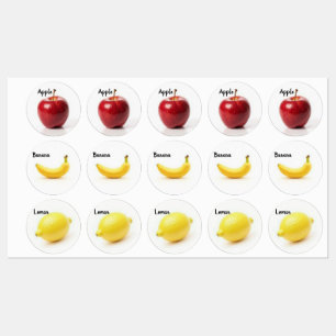 Étiquettes Votre fruit quotidien avec Zesty Twist 🍏 🍌 🍋