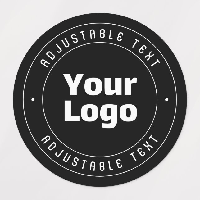 Étiquettes Votre logo et votre Modèle de texte modifiable | N (Design 1)