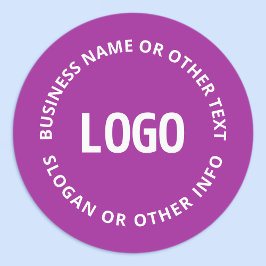 Étiquettes Votre logo et votre texte personnalisable | Violet