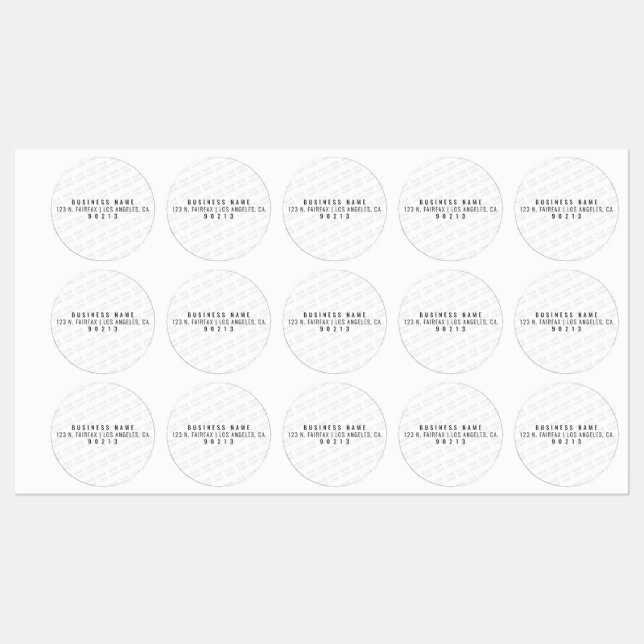 Étiquettes Votre logo s'allège automatiquement et se répète (Feuille)