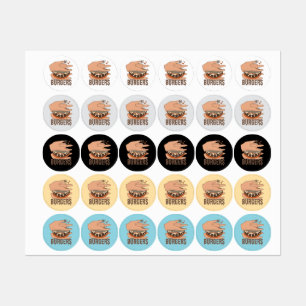 Étiquettes We Love Burgers - Burger Love - ASL ILY Obsession
