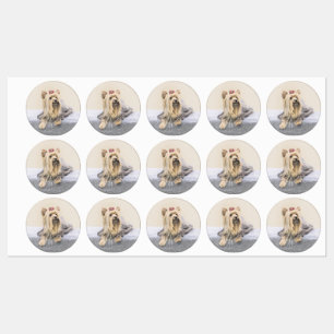 Étiquettes Yorkshire Terrier Peinture - Cute Original Chien A