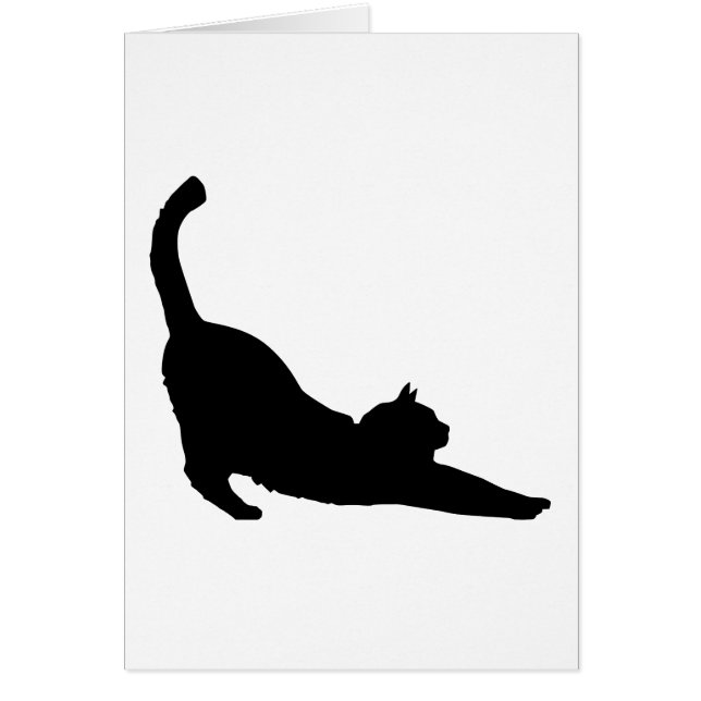 Étirage de la silhouette de chat noir (Devant)