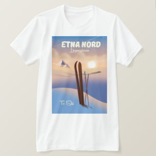 Etna Nord Linguaglossa Skiposter T-Shirt