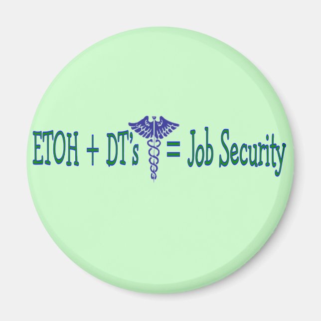 ETOH Jobsicherheit - Funny Nurse Geschenke Magnet (Vorne)