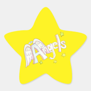 Étoile Anges Inspiration Word Art Sticker Decal
