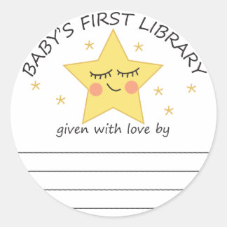 Étoile auto-collant de la première bibliothèque po