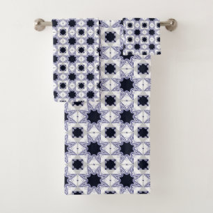 Étoile bleue bébé décorative à motif géométrique
