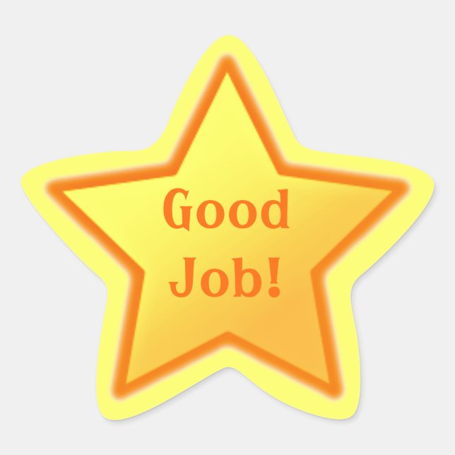 Étoile Bon Travail ! Sticker Star (Devant)