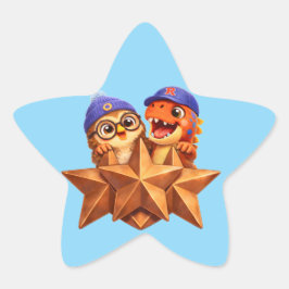 Étoile Bronze level stage three star shaped sticker sheet
