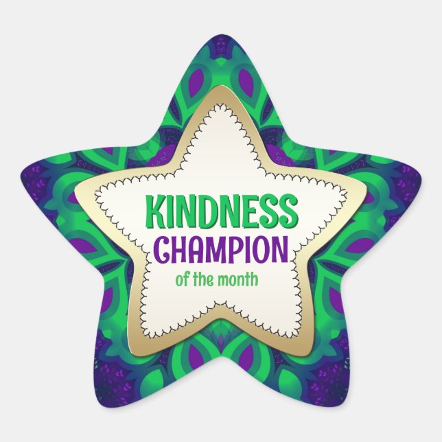 Étoile Champion de la gentillesse du Sticker Month Star (Devant)