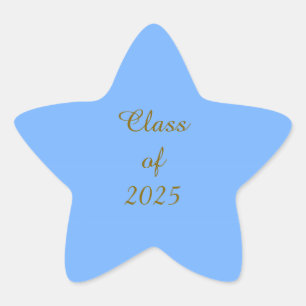 Étoile Classe de Sticker bleu clair 2025
