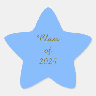 Étoile Classe de Sticker bleu clair 2025