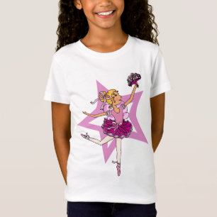 Étoile de ballerine en rose avec haut à volants et