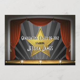 Étoile de cinéma - Invitation de diplômes