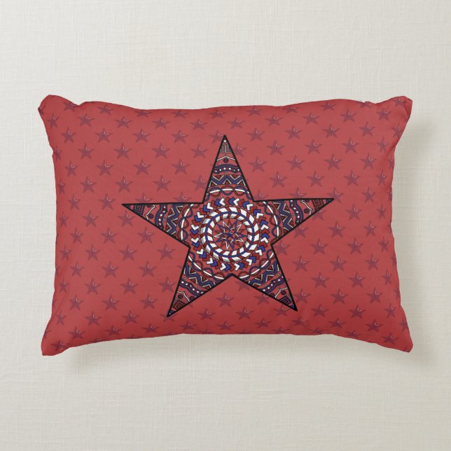 Étoile de Coussin Accent d'Indépendance (Devant)