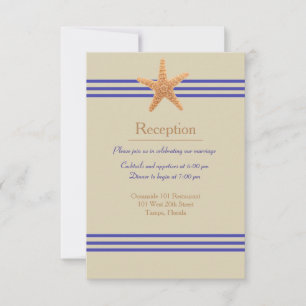 Étoile de mer nautique beige - Invitation de récep
