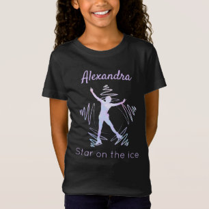 Étoile de t-shirt de patinage artistique sur cris
