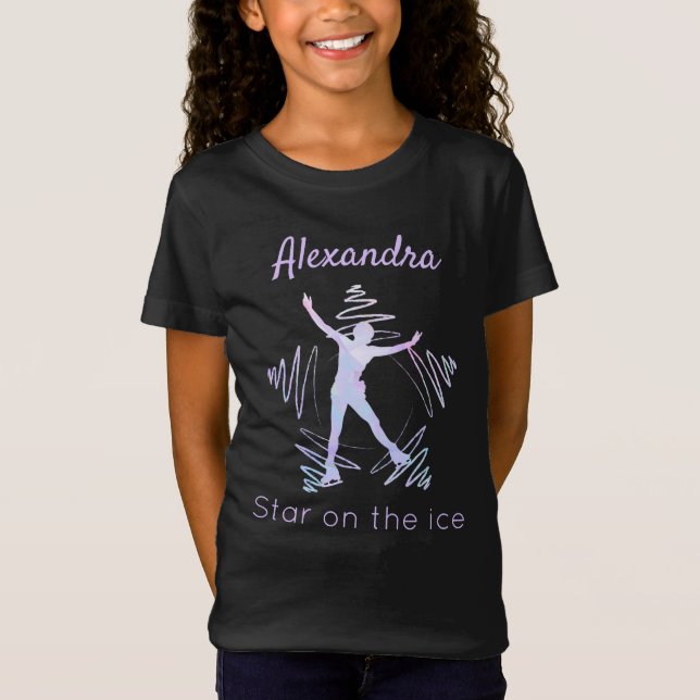 Étoile de t-shirt de patinage artistique sur crist (Devant)
