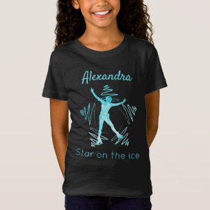 Étoile de t-shirt de patinage artistique sur glac