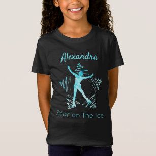 Étoile de t-shirt de patinage artistique sur glace